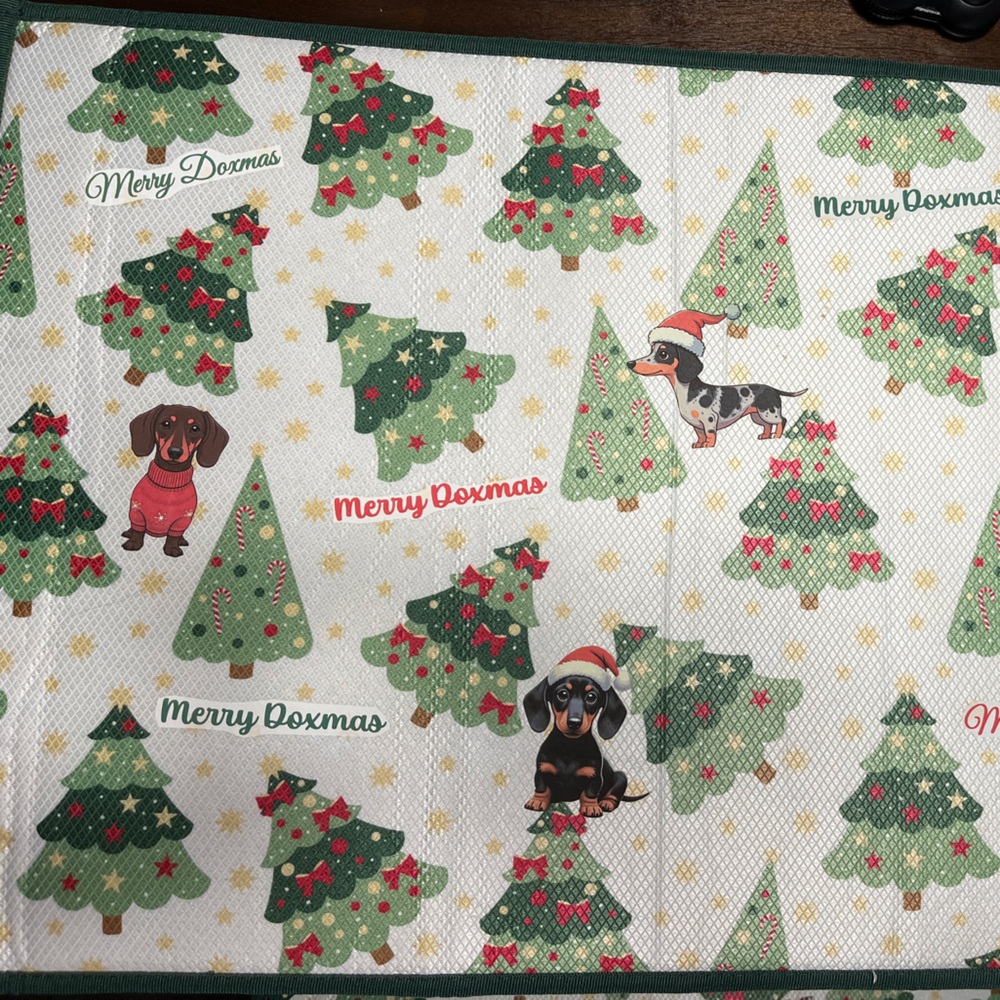 Martha Stewart Festive Dachshund Print Drying Mats